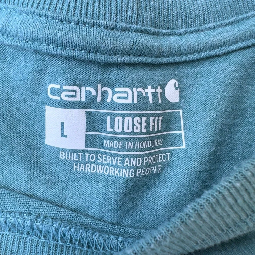 Carhartt‎ Loose Fit Heavyweight Long Sleeve Logo Original Blue Men's Large